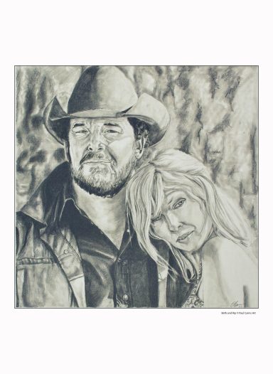 Country Couple in black and white